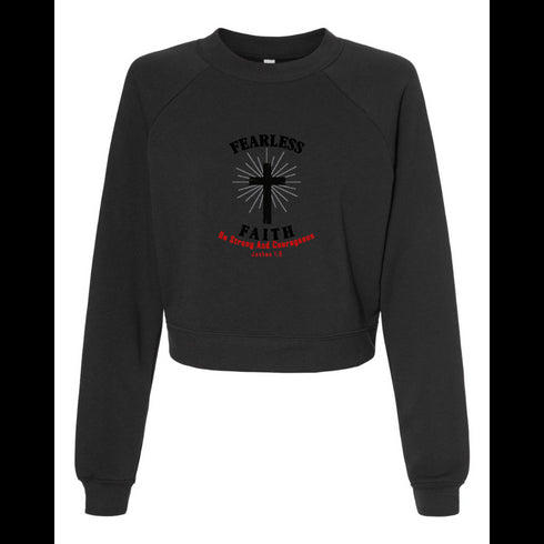 FEARLESS FAITH Be Strong And Courageous Bella canvas hoodie 7505